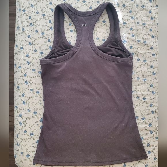 ALO Yoga Rib Support Tank Gray - Picture 3 of 7